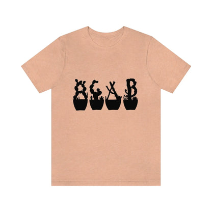 Shirts - Just Beautiful Cactuses - Heather Peach / S -