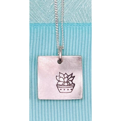 Silver Succulent necklaces - Jewelry