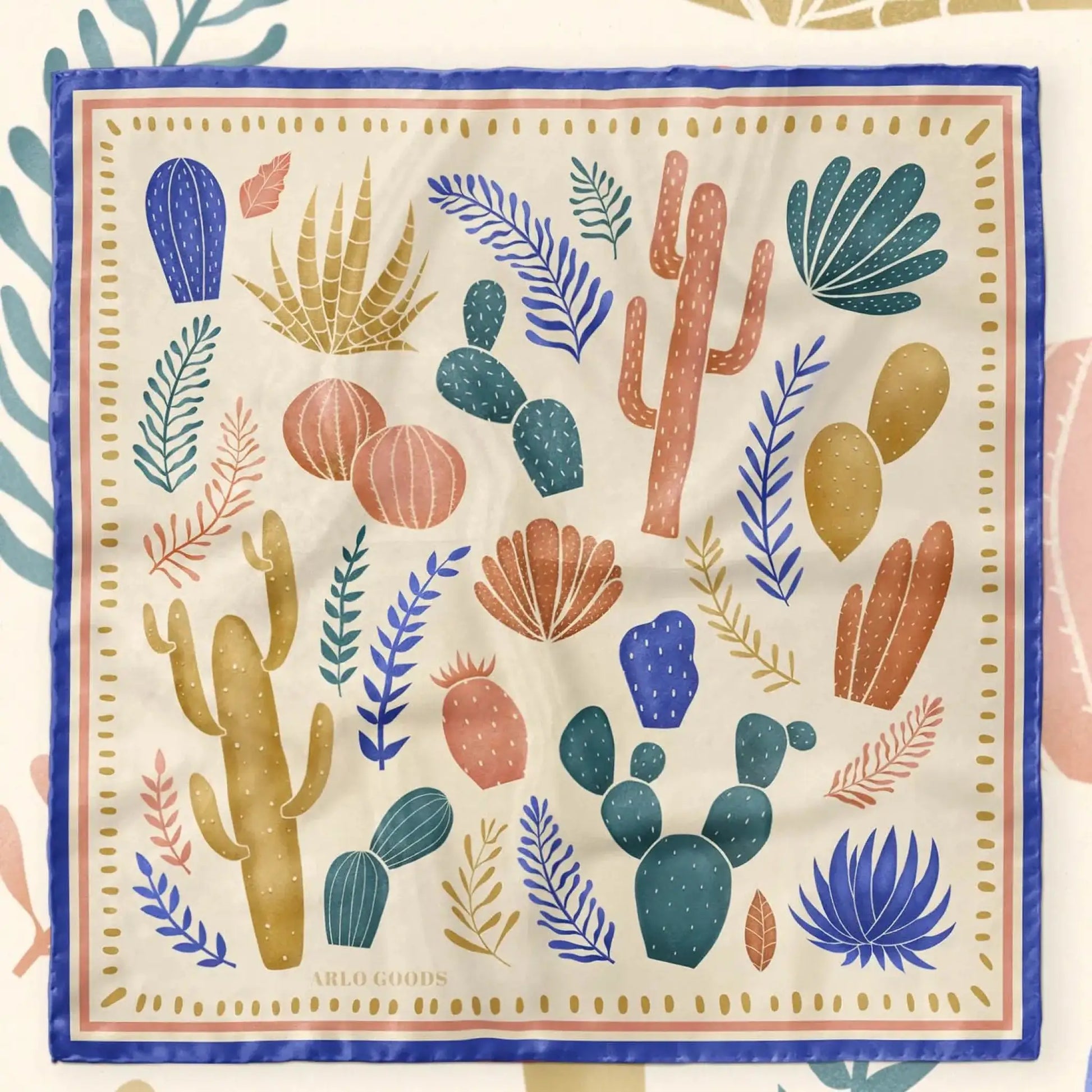 Southwest Cactus Silk Scarf