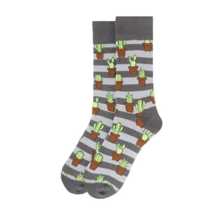 Stacks on Stripes - gray - Socks