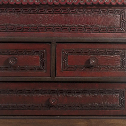 God of Staffs - Hand Crafted Wood and Leather Jewelry Chest