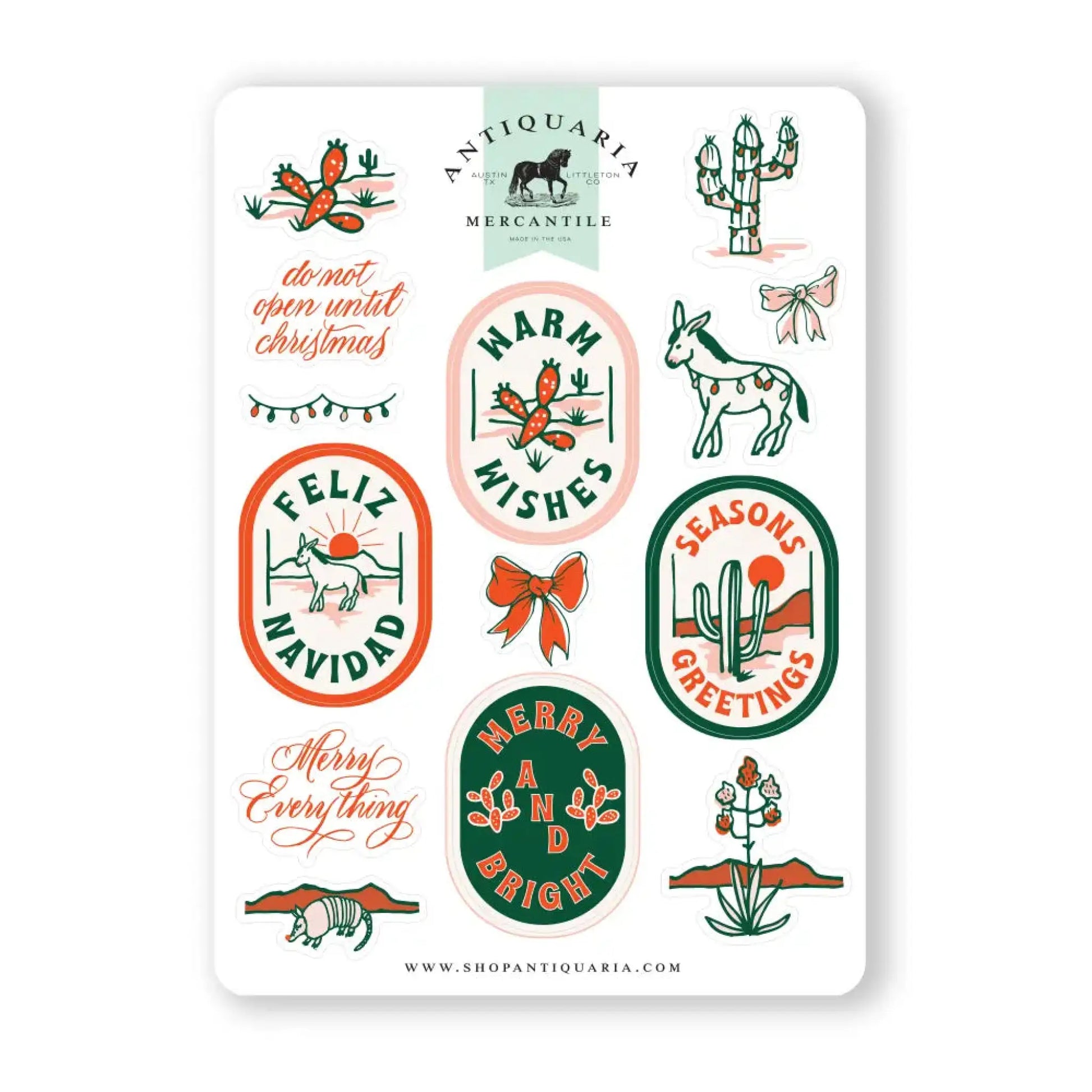 Cactus Warm Wishes sticker sheet - Sticker