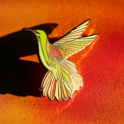 Sunshine Hummingbird enamel pin - Button
