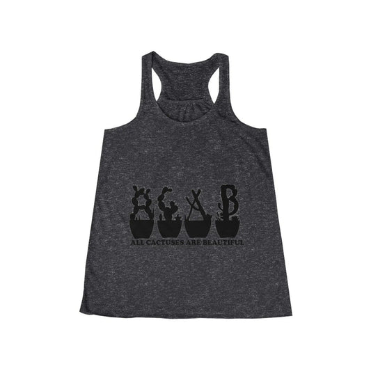 Women’s Flowy Racerback Tank - All Cactuses Are Beautiful -