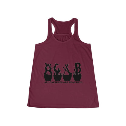 Women’s Flowy Racerback Tank - All Cactuses Are Beautiful -
