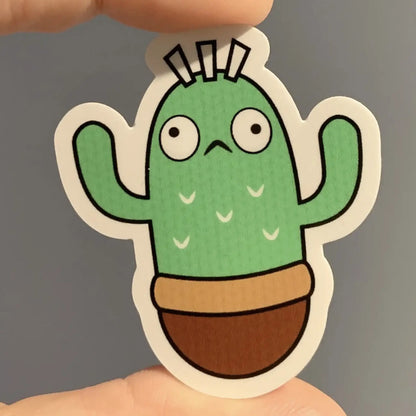 Worry Cactus Sticker
